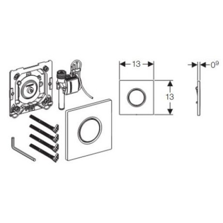 GEBERIT 116.011.21.5 SIGMA 01 ZA PISOAR