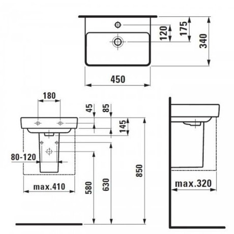 UMIVALNIK PRO S 45 8.1596.1.000.104.1 LAUFEN