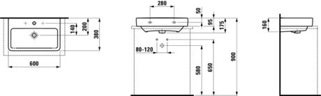 UMIVALNIK PRO S 60*38 8.1795.9.000.104.1 LAUFEN