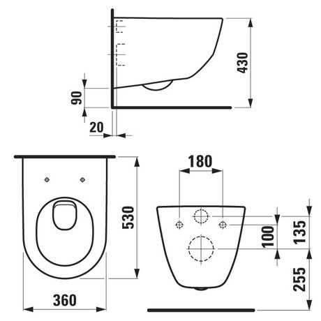 WC ŠKOLJKA RIMLESS PRO 8.2096.6.000.000.1 LAUFEN