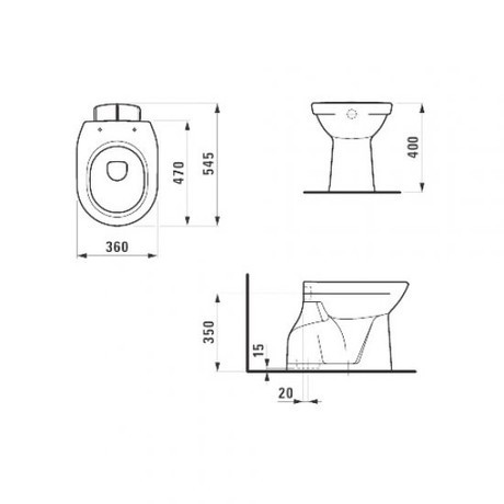 WC ŠKOLJKA PRO SIMPLON 8.2195.7.000.000.1 LAUFEN