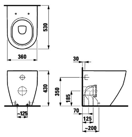 WC ŠKOLJKA PRO NEW TALNA 8.2295.2.000.000.1 LAUFEN