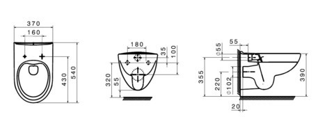 WC ŠKOLJKA VICTORIA VIS. RIMLESS A346393000 ROCA