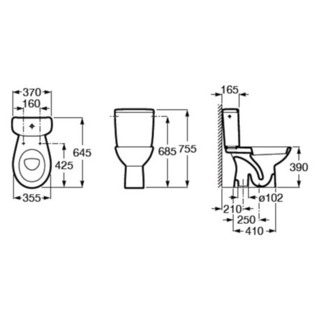 MONOBLOK ADELE SIMPL. KPL A34S196002 ROCA