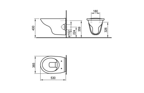 WC ŠKOLJKA NEO RIMLESS H8235710000001  FAYANS