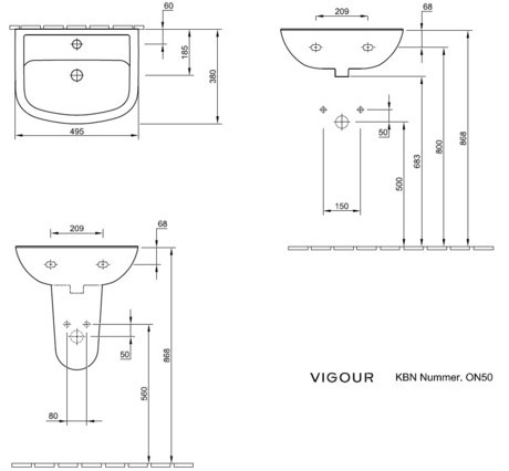 UMIVALNIK VIGOUR ONE 50  50*39 FS111019100004 ON50