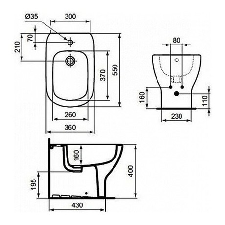 BIDE TESI  TALNI T456901/ T354001 IDEAL STANDARD