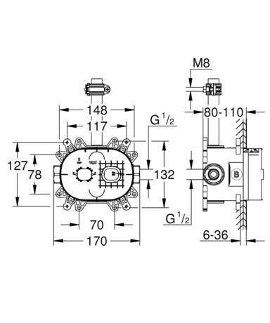 POD. DEL GROHE 26264 001 ZA RAINSHOWER 360