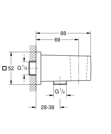 KOLENO GROHE 26370 000 EUPHORIA CUBE Z DRŽALOM