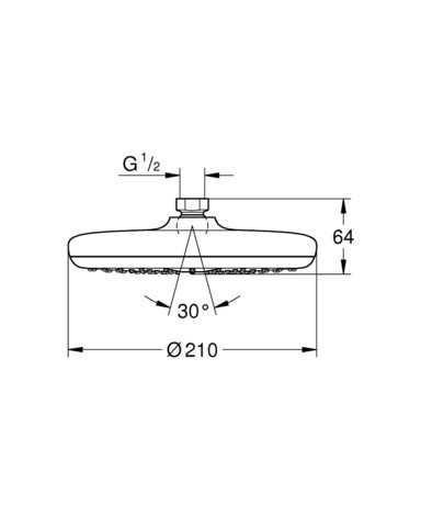 PRHA GROHE 26408 000 NADGLAVNA TEMPESTA fi210