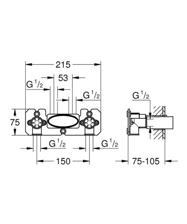 POD. DEL GROHE 26449 000 ZA POD. SET RAINSHOWER