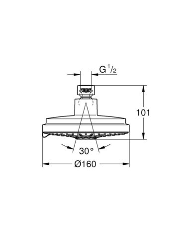 PRHA GROHE 27134 000 RAINSHOWER COSMO. FI 160