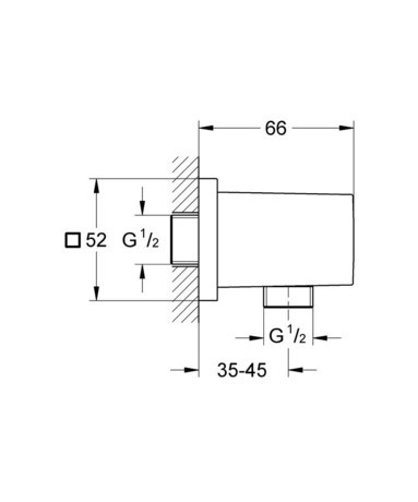 KOLENO GROHE 27704 000 EUPHORIA CUBE 1/2" ZA TUŠ