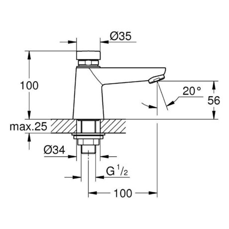 PIPA GROHE 36265 000 EUROECO CT 1/2 ČASOVNA