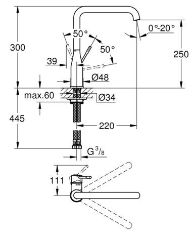 PIPA GROHE 30269 000 ESSENCE KUHINJSKA