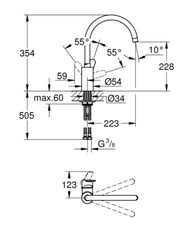 PIPA GROHE 33975 002 EUROSTYLE COS. VISOKA KUH