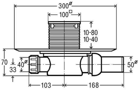 SIFON ADVANTIX 617288 ZA TUŠ S SMRADNO ZAPORO