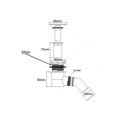 SIFON ZA TUŠ HC 260 SS-CP fi85 McALPINE