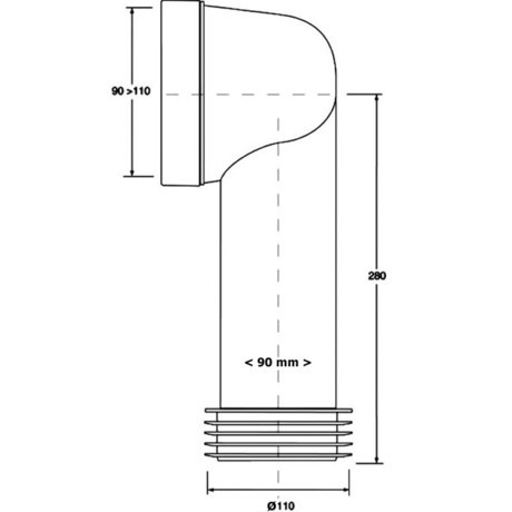 KOLENO PRIKLJUČNO HC 41 90/110-285 McALPINE