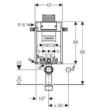 GEBERIT 110.010.00.1 KOMBIFIX OMEGA 98cm