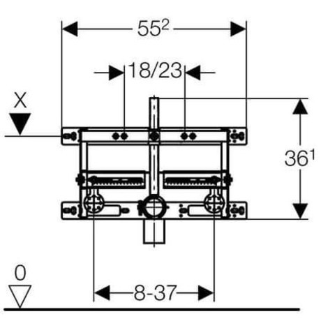 GEBERIT 457.530.00.1 KOMBIFIX ZA BIDE