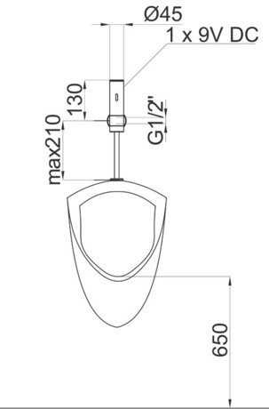 IZPIRAČ UNITAS 09510 IR NADOMETNI ZA PISOAR 9V