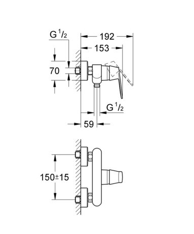 PIPA GROHE 32837 000 EUROSMART COSMO. ZA TUŠ