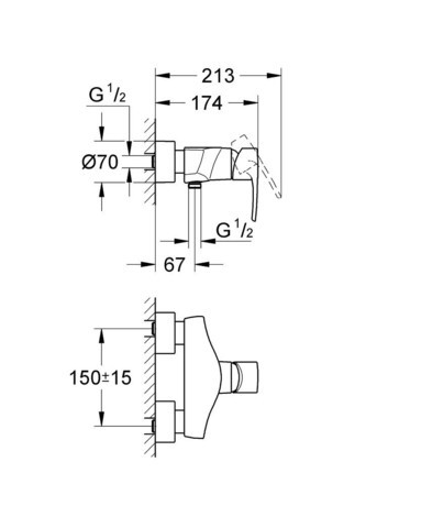 PIPA GROHE 33577 001 EUROPLUS ZA TUŠ