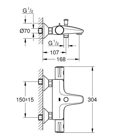 PIPA GROHE 34567 000 GTM 800 ZA KAD