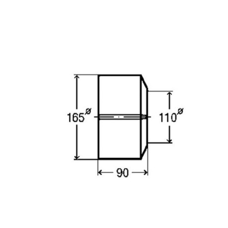 ROZETA WC PVC 110 L=90mm VIEGA 101343