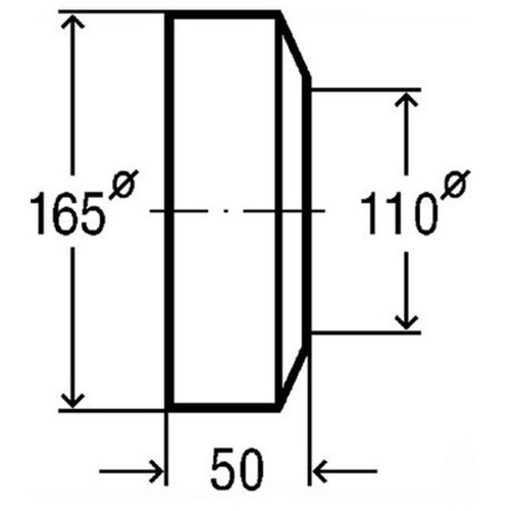 ROZETA WC PVC 110 L=50mm VIEGA 101671