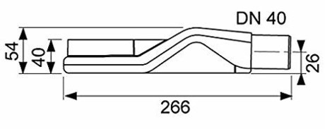 SIFON KANALETE DN 40 650004 TECE 0,5l/s 54mm