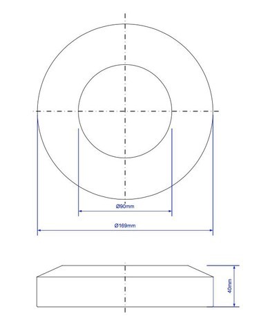 ROZETA PVC ZA CEV 90 WC17-90 McALPINE