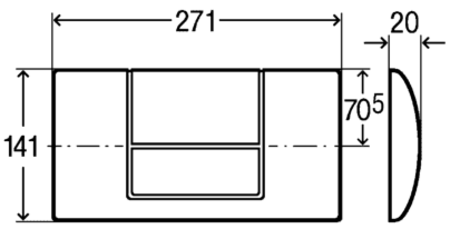 TIPKA ZA WC STANDARD 1 KROM 8180.1 VIEGA 449018