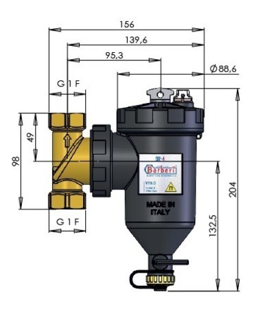 FILTER MAGNETNI 1" BARBERI V73D25010