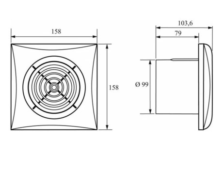 VENTILATOR SILENT 100 CRZ TIMER S&P DN 100