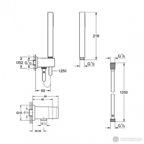 PRHA GROHE 27703 000 EUPHORIA CUBE KPL ZA KAD