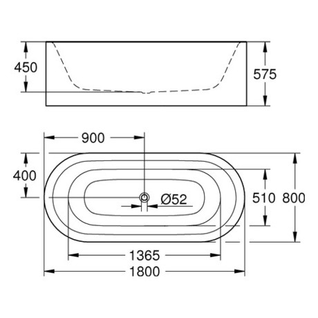 KAD GROHE 39611 000 ESSENCE 180*80 PROSTOSTOJ