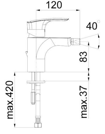 PIPA UNITAS 00588B ELITE ZA BIDE ČRNA e50B