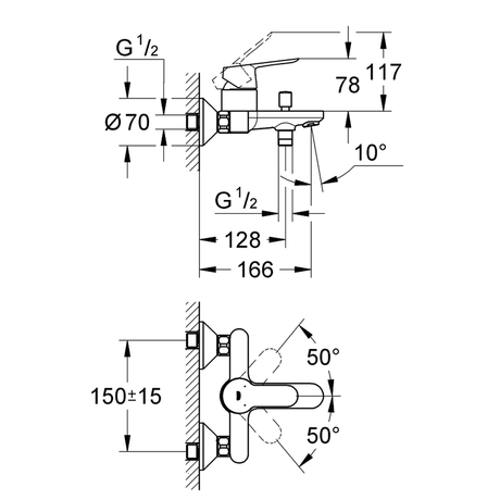 PIPA GROHE 23334 000 BAUEDGE ZA KAD