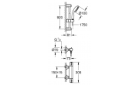 PIPA GROHE 34566 001 GTM 800 S TUŠ SETOM