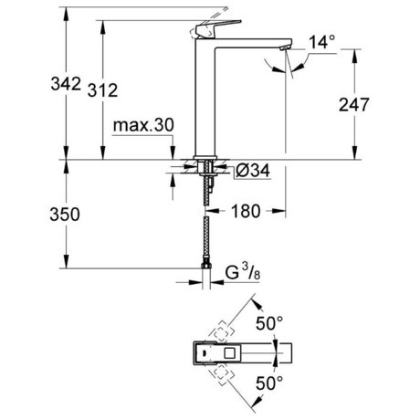 PIPA GROHE 23406 000 EUROCUBE ZA UMIV XL SIZE