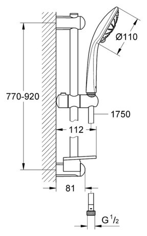 TUŠ SET GROHE 27226 GL1 EUPHORIA 100