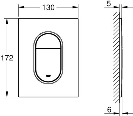 TIPKA GROHE 37624 P00 ARENA COS. S MAT KROM