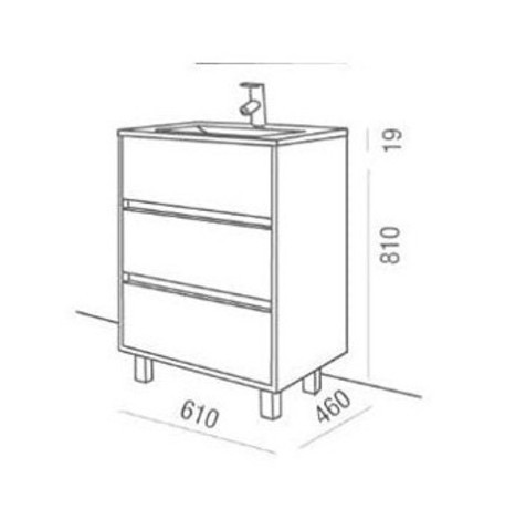 SALGAR SET TOALETNA OMARA ARENYS 600 BELA