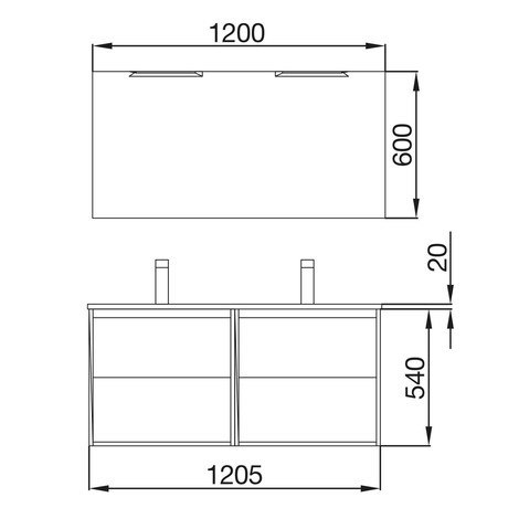 SALGAR SET TOALETNA OMARA NOJA 1200 BELA