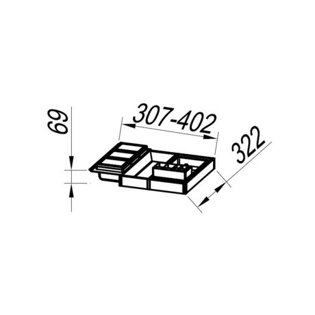 ORGANIZATOR PREDALA ZG350 ZGORNJI 529470 KOLPA