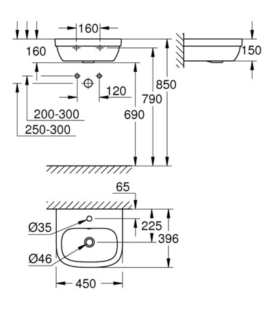 UMIVALNIK GROHE 39324 00H EUROCERAMIC 45