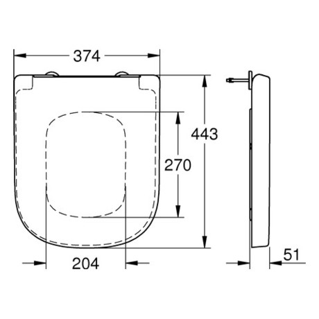 WC DES GROHE 39330001opuš SOFT-CLOSE EUROCERAMIC