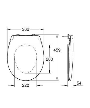 WC DESKA GROHE 39493000 SOFT-CLOSE BAU CERAMIC